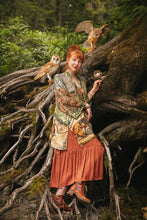 Load image into Gallery viewer, Woodland Wisdom Matinée Duster w/ Florals, Fox &amp; Owl