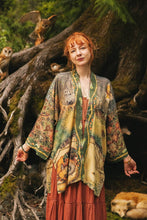 Load image into Gallery viewer, Woodland Wisdom Matinée Duster w/ Florals, Fox &amp; Owl