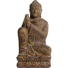 Load image into Gallery viewer, Volcanic Stone Statue - Namaste Resting Buddha