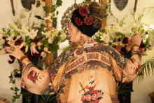 Load image into Gallery viewer, Courage Dear Heart Pixie Duster Crop Kimono w/ Sacred Heart