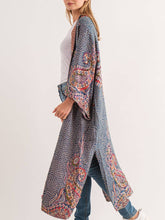 Load image into Gallery viewer, Rhea Navy Thick Stitch Duster