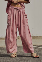 Load image into Gallery viewer, Washed Denim Utility Wide Leg Pants With Cargo Pockets