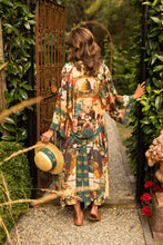 Load image into Gallery viewer, Stay Gold Opera Duster Kimono Robe w/ Rabbits Flowers &amp; Bees