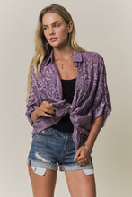 Load image into Gallery viewer, BOHO EMBROIDERED BUTTON-DOWN TOP