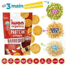 Load image into Gallery viewer, IWON Organics Barbeque Protein Crisps (3 oz)