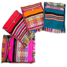 Load image into Gallery viewer, Tribal Peruvian Square Fringe "Julia" Crossbody Purse Bag