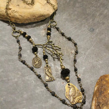 Load image into Gallery viewer, Ravens in the Night Sky Charm'd Necklace