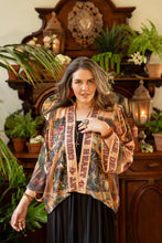 Load image into Gallery viewer, Courage Dear Heart Pixie Duster Crop Kimono w/ Sacred Heart