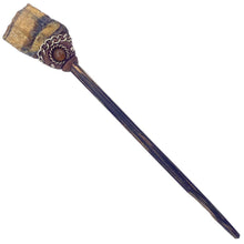 Load image into Gallery viewer, Natural Raw Stone Wooden Hair Stick Rough Crystal Accessory