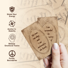 Load image into Gallery viewer, Affirmations Card Deck - Protection &amp; Grounding, 5.5" x 3.5"