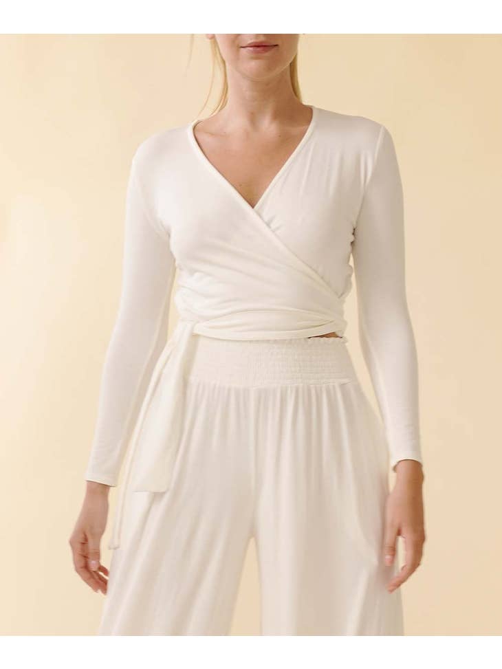 Bamboo Wrap Crop Top