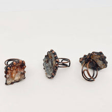 Load image into Gallery viewer, Irregular Natural Agate Rough Stone Adjustable Ring