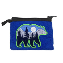 Load image into Gallery viewer, Embroidered Bear Wildlife Nature Ecuadorian Coin Purse Pouch