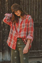 Load image into Gallery viewer, Double Gauze Plaid Oversized Button-Down Shirt