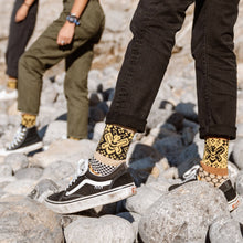 Load image into Gallery viewer, Honey Bee Crew Socks| USA Made Giveback Socks for Polinators