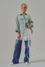 Load image into Gallery viewer, Double Gauze Plaid Oversized Button-Down Shirt