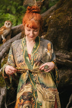 Load image into Gallery viewer, Woodland Wisdom Matinée Duster w/ Florals, Fox &amp; Owl