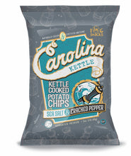 Load image into Gallery viewer, Sea Salt &amp; Cracked Pepper Carolina Kettle Chips 2oz Case(20)