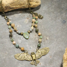 Load image into Gallery viewer, Spread Your Wings Owl Layered Necklace