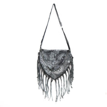 Load image into Gallery viewer, Celestial Stonewashed Crossbody Fringe Bag
