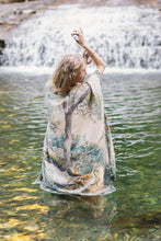 Load image into Gallery viewer, Earth &amp; Sky Bohemian Goddess Starduster Kimono w/Trees