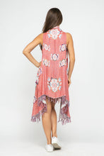 Load image into Gallery viewer, Amber Thick Stitch Embroidered Vest - Rose Watermelon