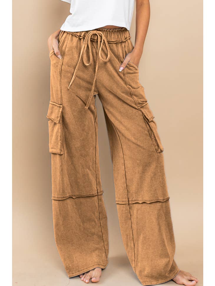 Mineral Washed French Terry Cargo Pants – AOLRC