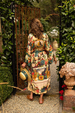 Load image into Gallery viewer, Stay Gold Opera Duster Kimono Robe w/ Rabbits Flowers &amp; Bees