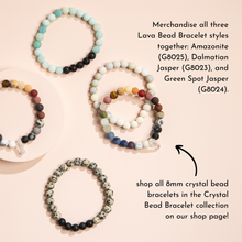 Load image into Gallery viewer, Amazonite Lava Bead Gemstone Bracelets 8mm