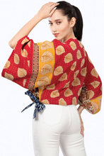Load image into Gallery viewer, Reversible Kantha Kimono Crop Top
