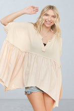 Load image into Gallery viewer, OVERSIZED MINERAL WASHED FLARE TOP