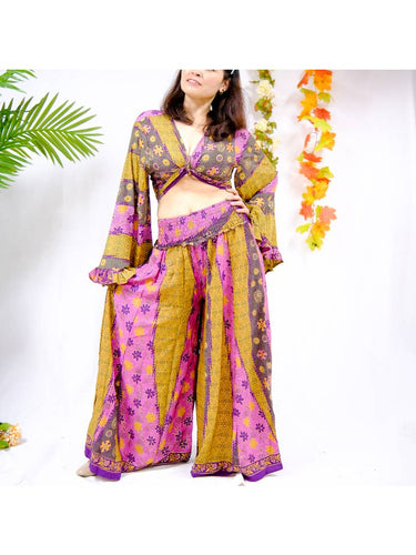 Wide Leg Pant/Bell Sleeve - Purple