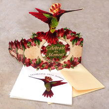 Load image into Gallery viewer, Greeting Card with Tiara, Celebrate This Moment, Hummingbird