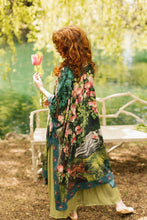Load image into Gallery viewer, The Daydreamer Goddess Duster Kimono w/ Roses &amp; Rabbits