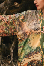 Load image into Gallery viewer, Woodland Wisdom Matinée Duster w/ Florals, Fox &amp; Owl