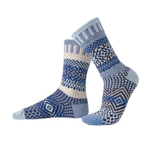 Load image into Gallery viewer, Azure Crew Socks | USA Made Sustainable Mismatched Socks
