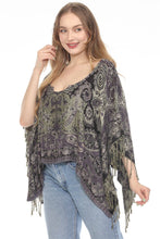 Load image into Gallery viewer, Fringe Paisley Shawl Top