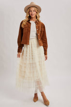 Load image into Gallery viewer, RUFFLED TULLE MIDI SKIRT