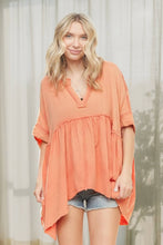 Load image into Gallery viewer, OVERSIZED MINERAL WASHED FLARE TOP