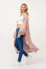 Load image into Gallery viewer, Anais Thick Stitch Embroidered Duster Tall Plus Size
