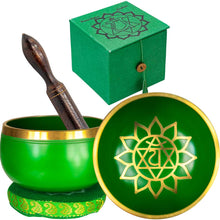 Load image into Gallery viewer, Mini Chakra Singing Bowl Green - Heart (Each)