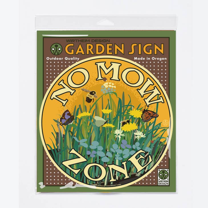 No Mow Zone - Garden Sign