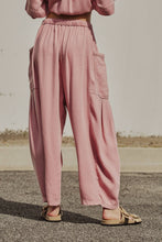 Load image into Gallery viewer, Washed Denim Utility Wide Leg Pants With Cargo Pockets