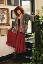 Load image into Gallery viewer, Flight of Fancy Fleece Cottage Cardigan Jacket w/Hummingbird