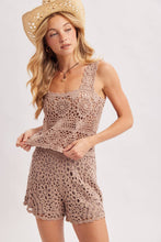 Load image into Gallery viewer, SHEER CROCHET SLEEVELESS SQAURE NECK TOP