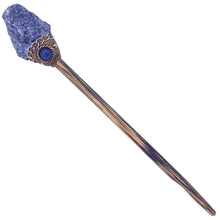 Load image into Gallery viewer, Natural Raw Stone Wooden Hair Stick Rough Crystal Accessory