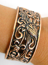 Load image into Gallery viewer, Copper Repousse Cuff - Intricate