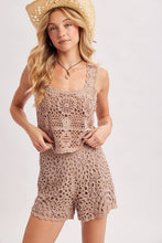 Load image into Gallery viewer, SHEER CROCHET SLEEVELESS SQAURE NECK TOP