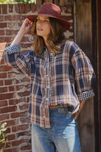 Load image into Gallery viewer, Double Gauze Plaid Oversized Button-Down Shirt