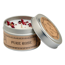 Load image into Gallery viewer, Rose Botanical Travel Tin Candle – 4oz Aromatherapy